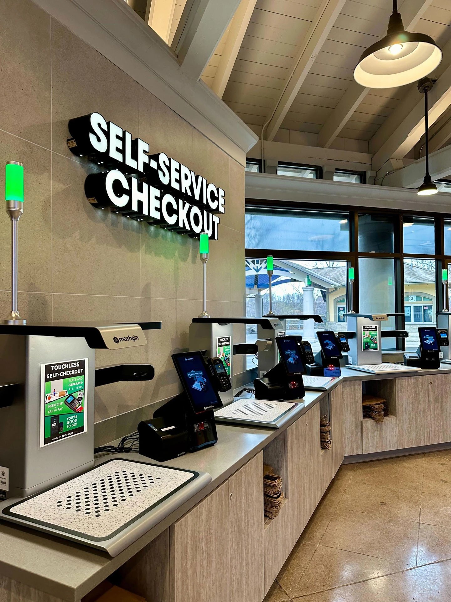 Six Mashgin kiosks in Niagara Falls, NY.