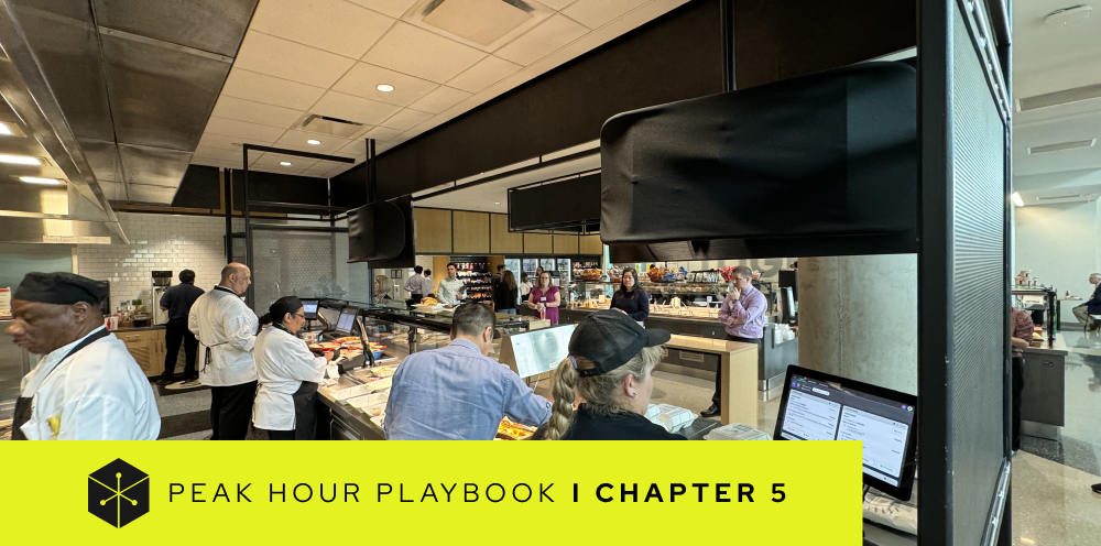 Peak Hour Playbook Chapter 5. A busy kitchen serving customers.