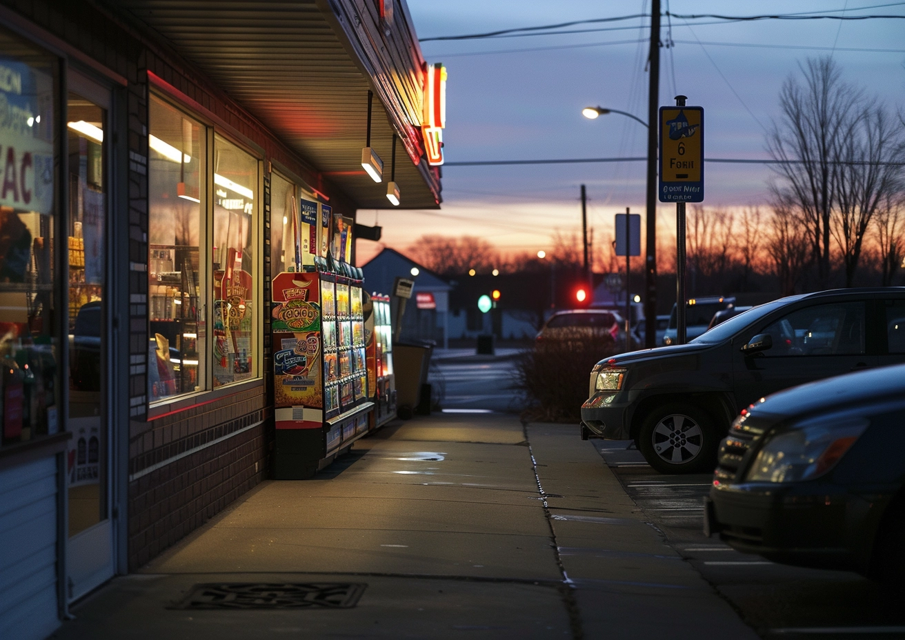Exterior of convenience store